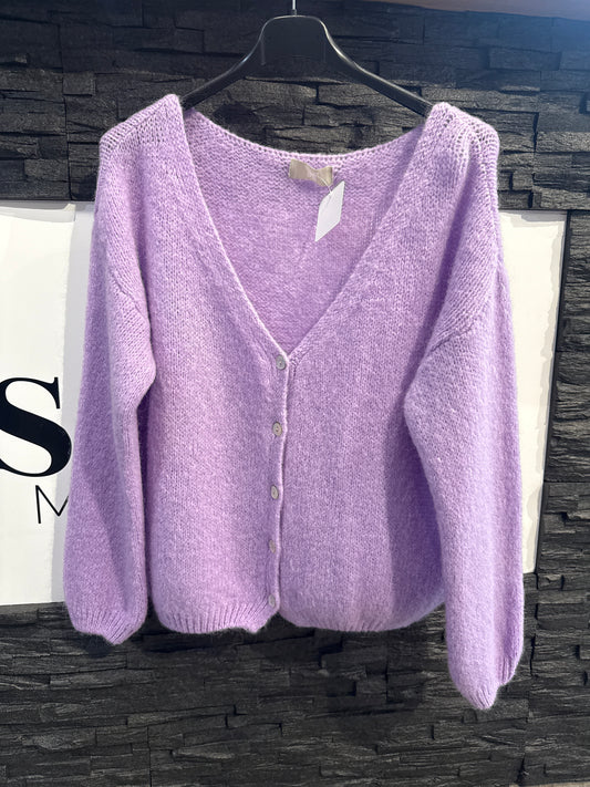 STRICKJACKE -6658- FLIEDER