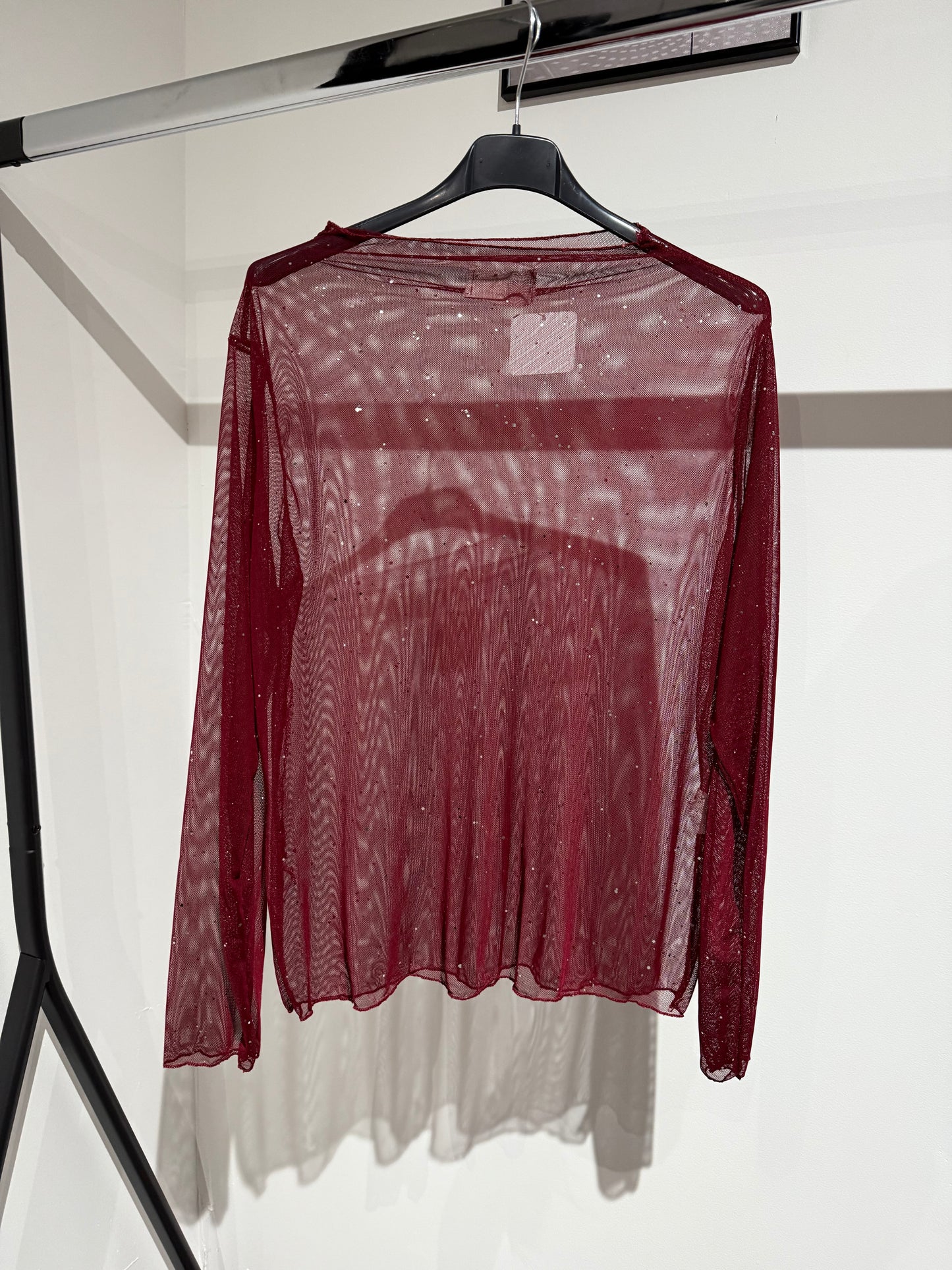 Mesh Shirt -3446- burgundy