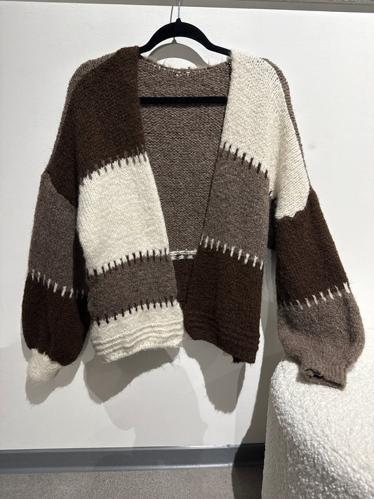 Cardigan -7645- braun
