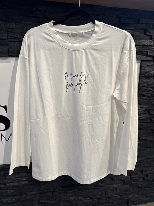 SWEATSHIRT FAKE PEOPLE -8829- - Sarahs Modeboutique