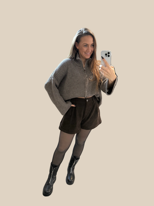 ZIPPER -8847- TAUPE