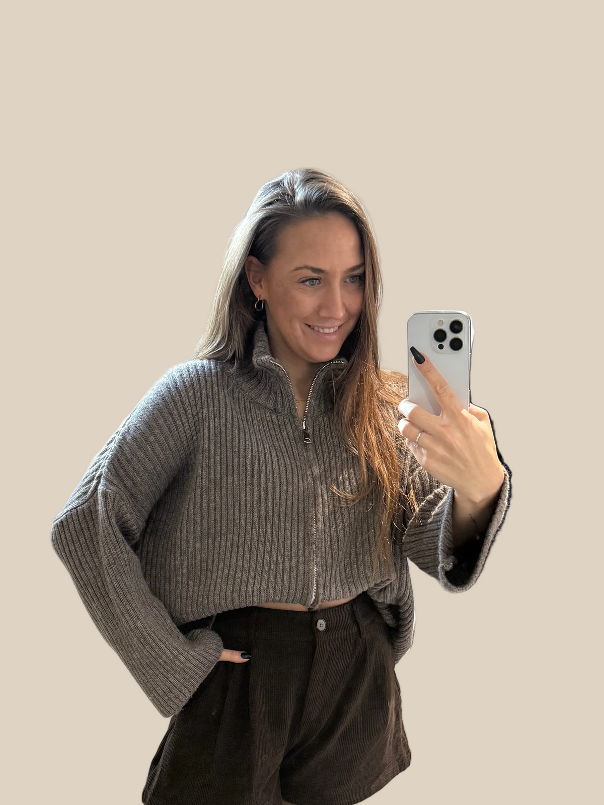ZIPPER -8847- TAUPE