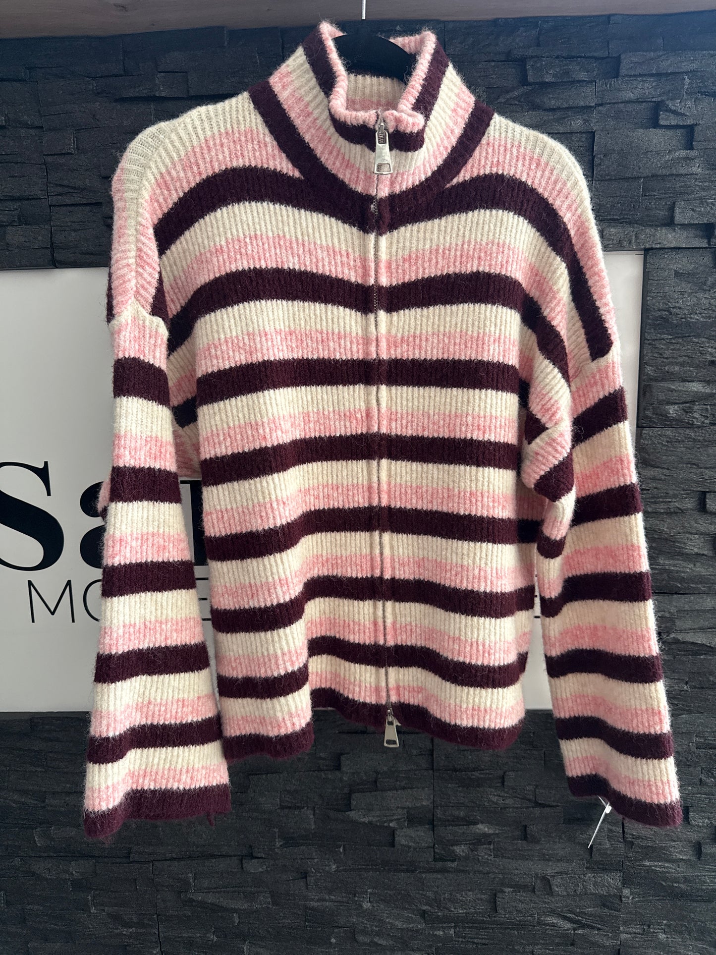 ZIP PULLOVER -3555- BORDEAUX - Sarahs Modeboutique
