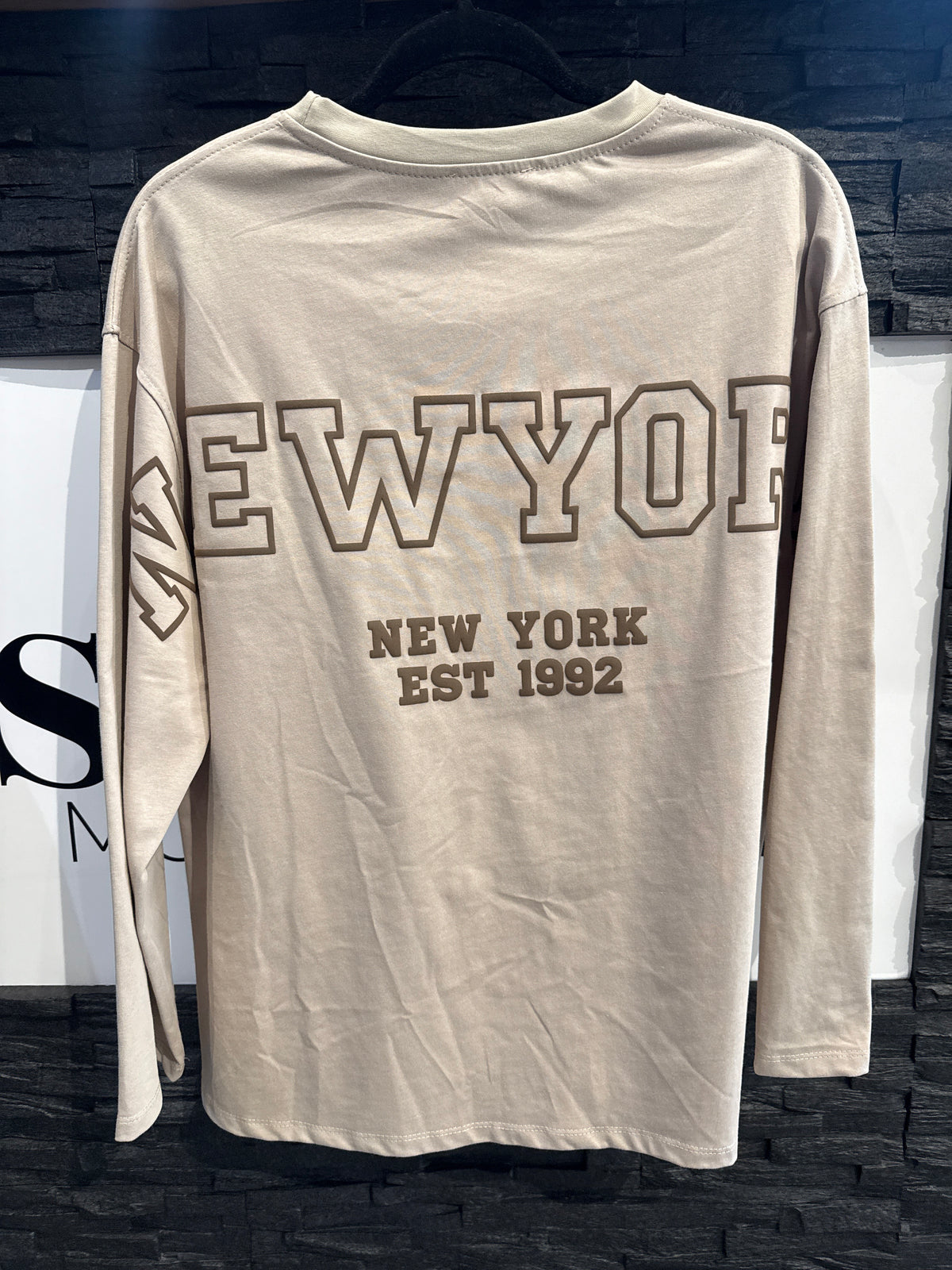 SWEATSHIRT NEW YORK -6002- TAUPE - Sarahs Modeboutique