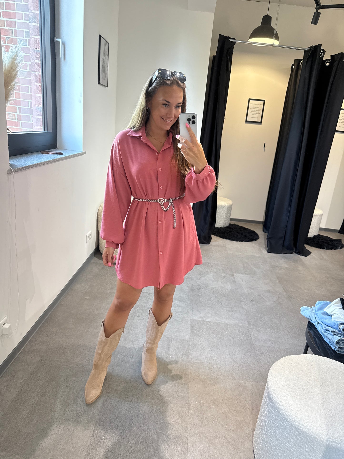Bluse lang -8811- Beere