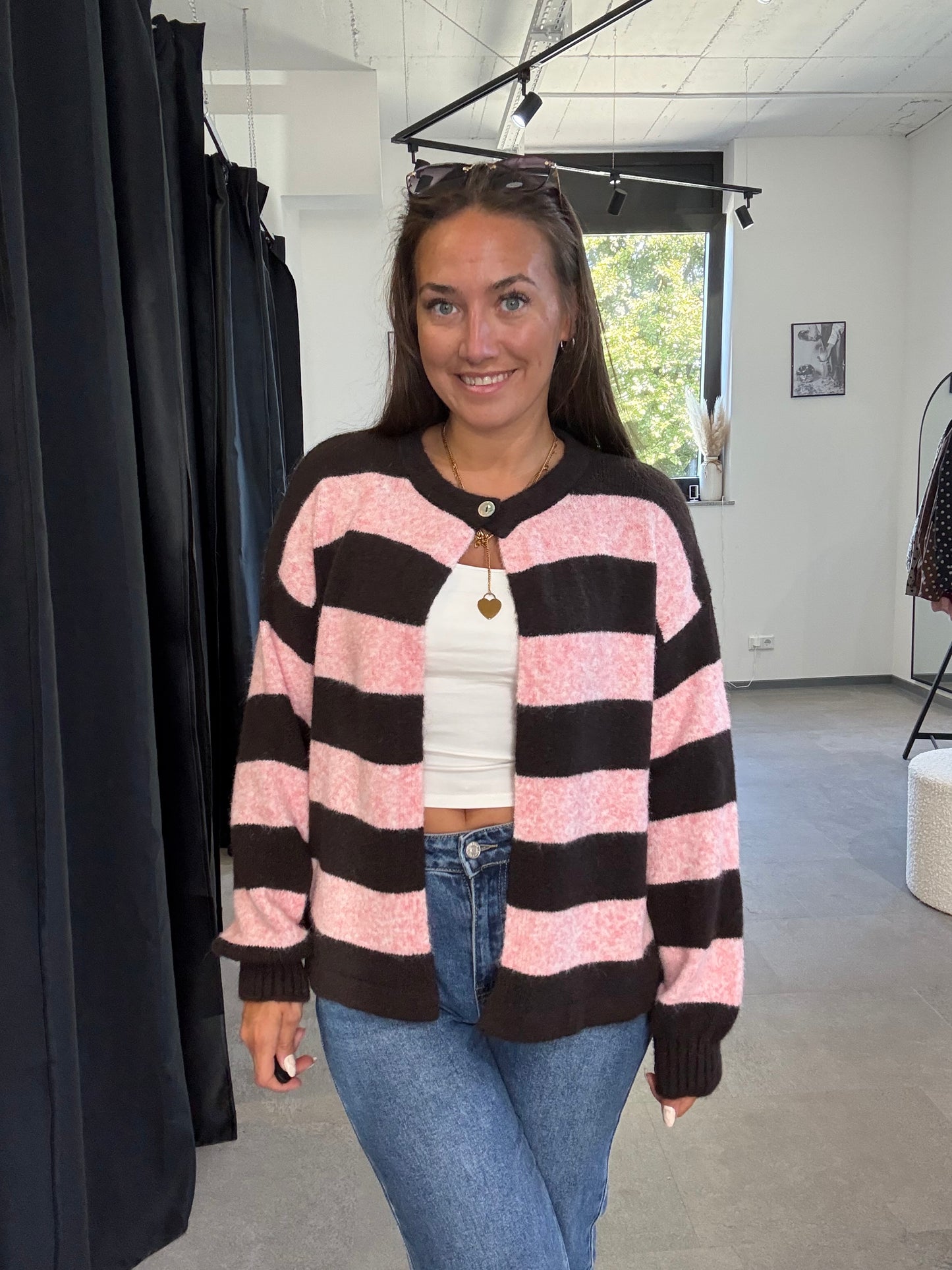 STRICKJACKE -3556- BRAUN