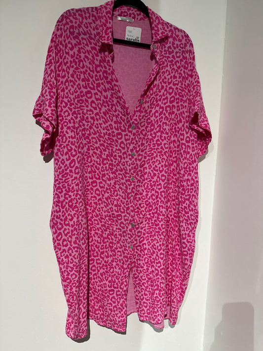 Musselinkleid leo -7355- Pink