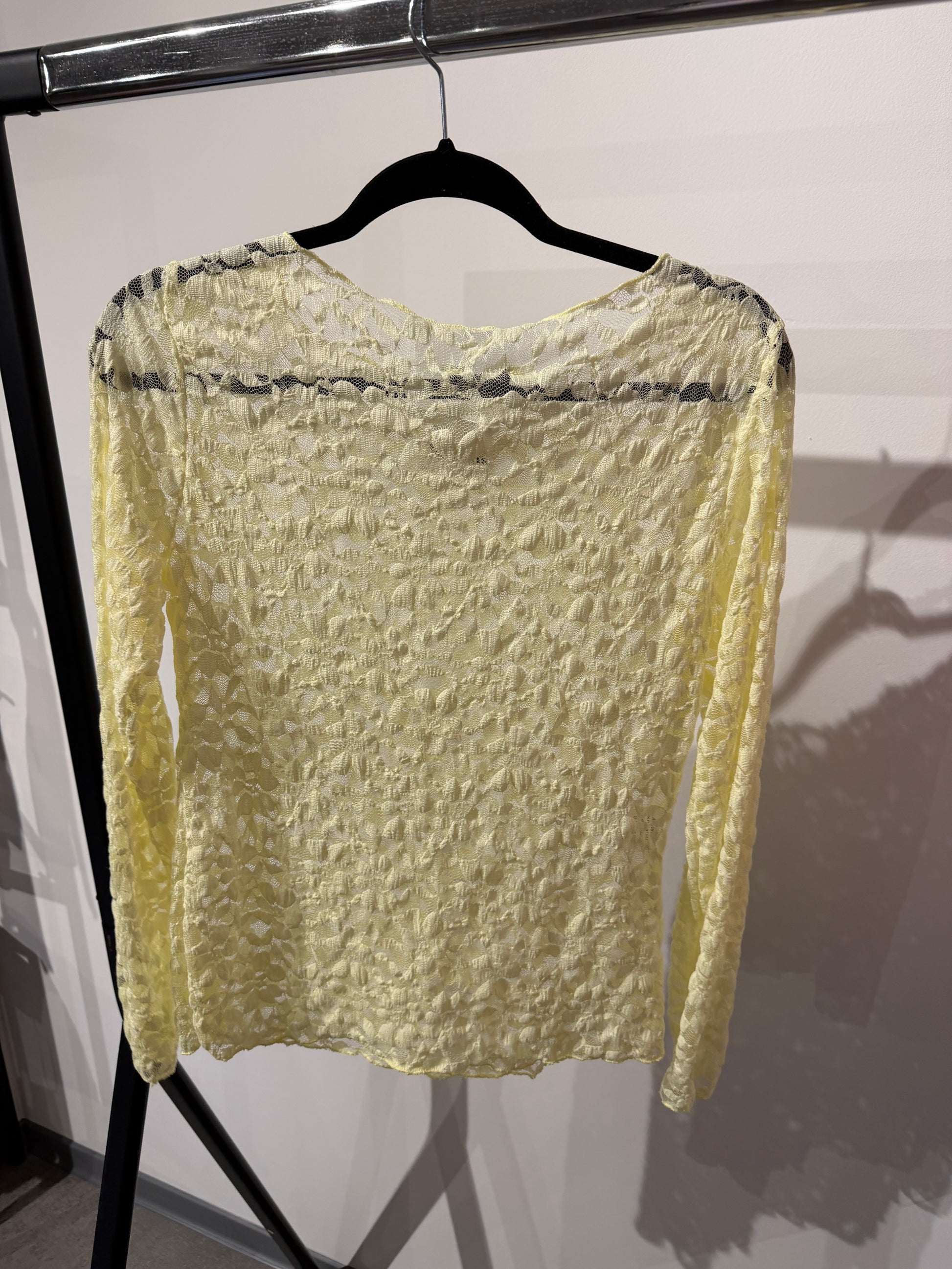 Spitzenshirt -1416- gelb - Sarahs Modeboutique