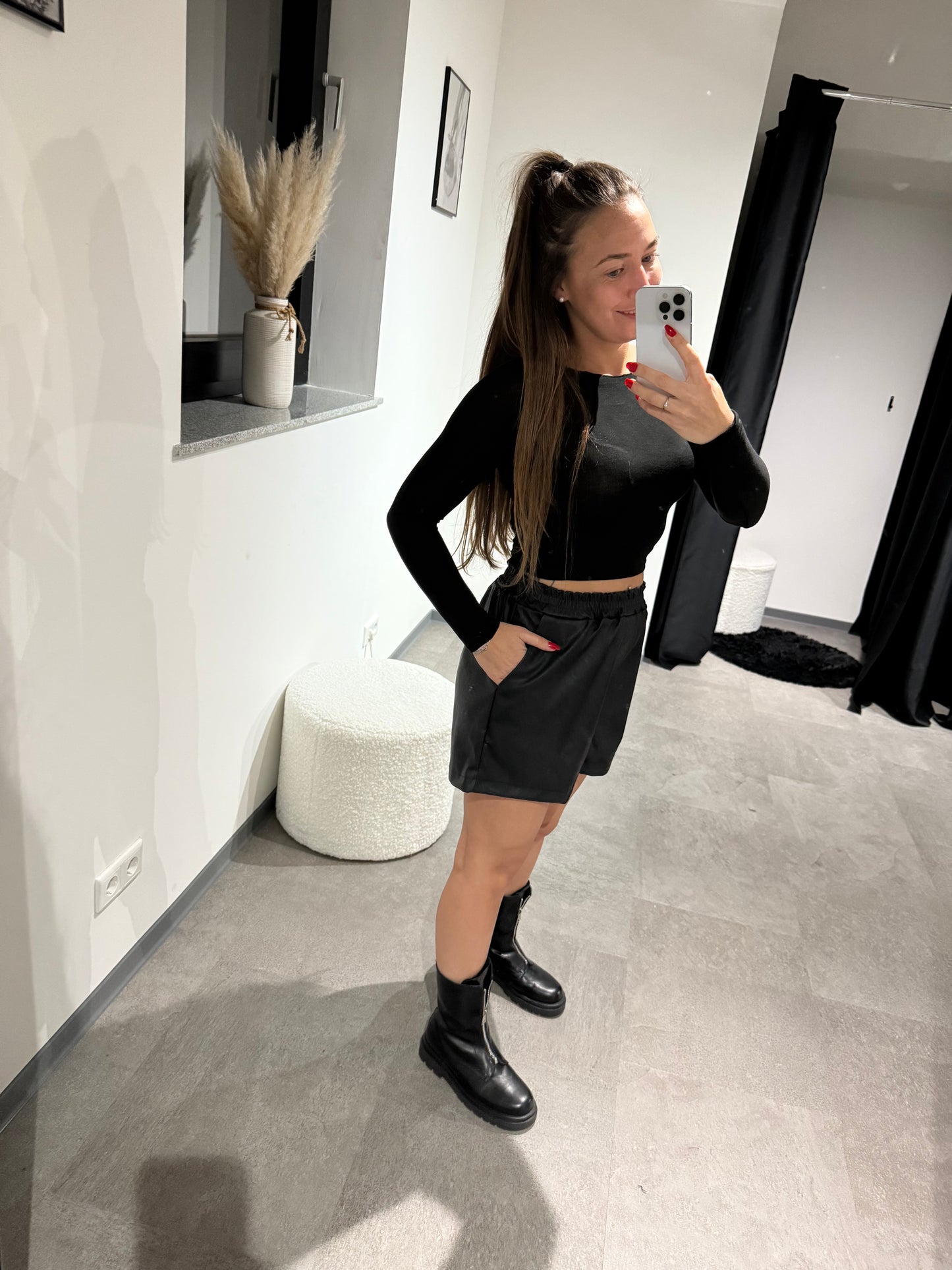 Leder Shorts -1797- - Sarahs Modeboutique