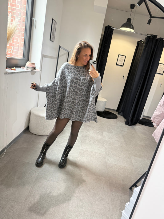 LEO PULLI OVERZISE -2288- GRAU - Sarahs Modeboutique