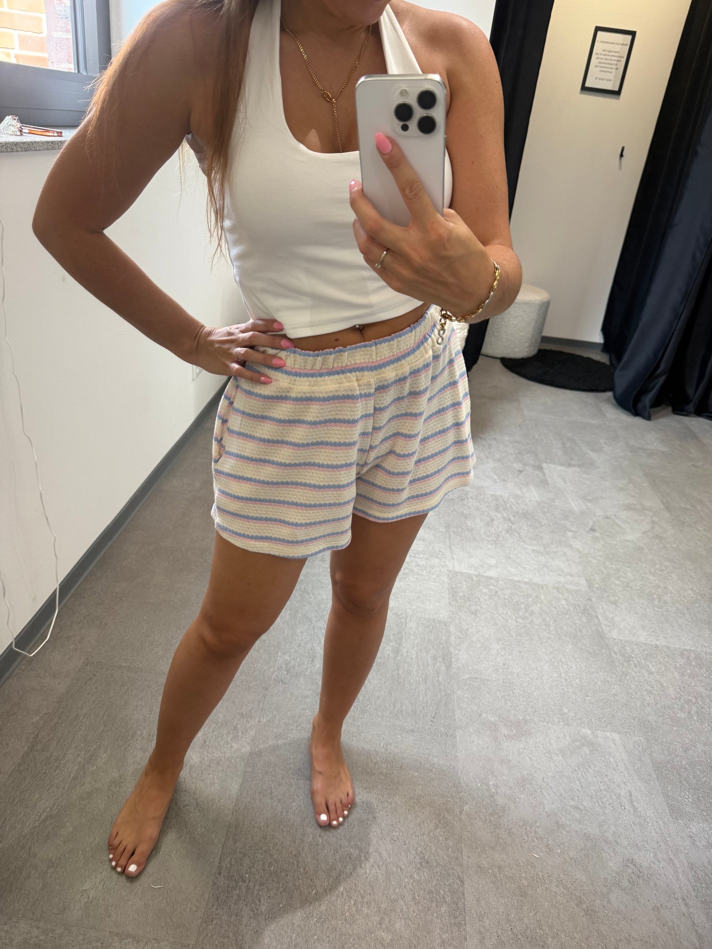 NEON SHORTS -5564- ROSA/BLAU - Sarahs Modeboutique