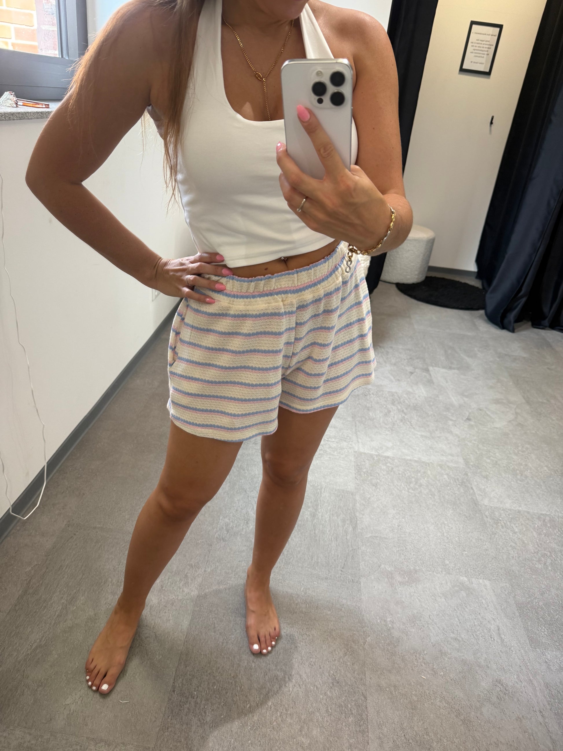 NEON SHORTS -5564- ROSA/BLAU - Sarahs Modeboutique