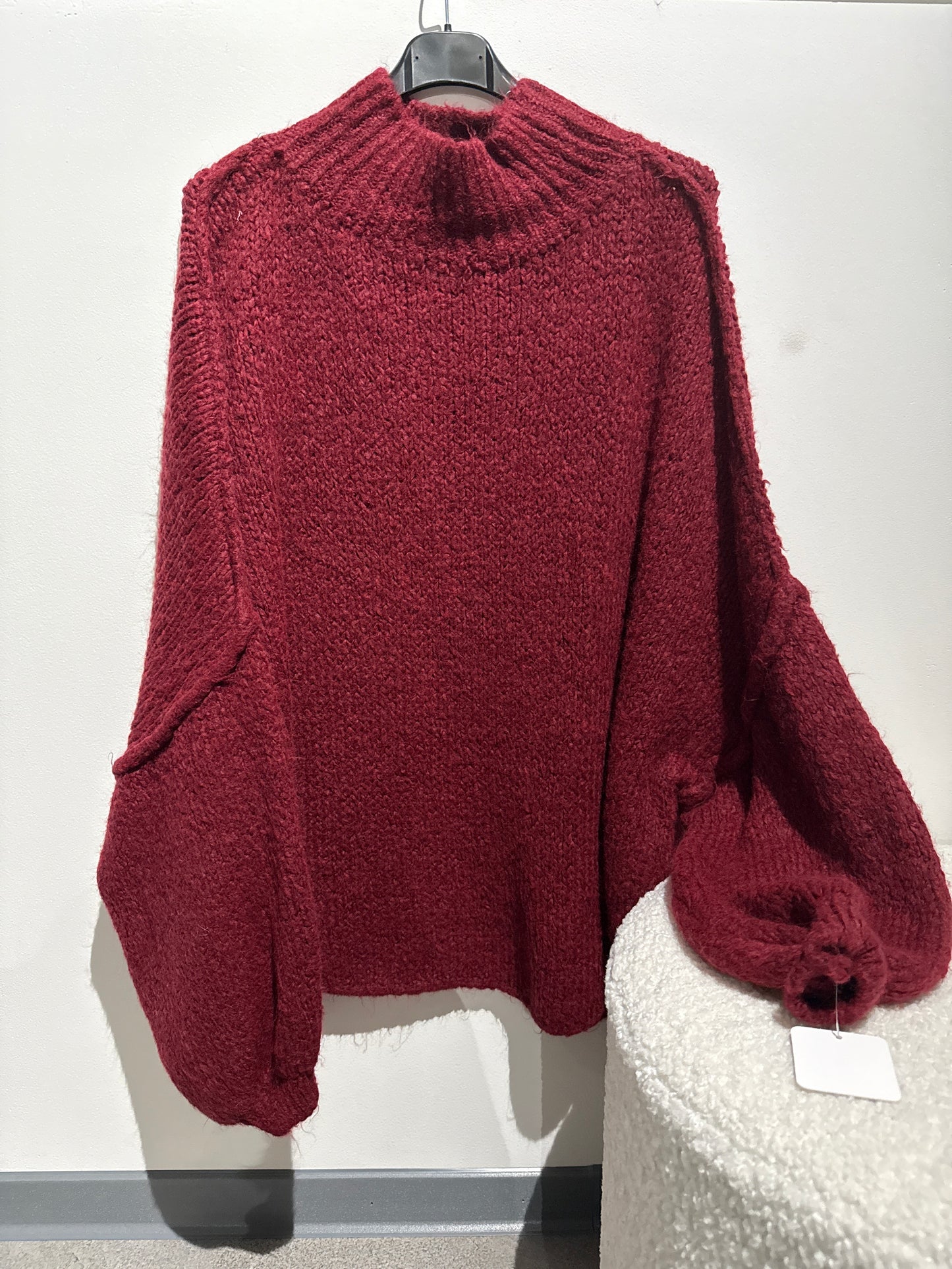 Overzise Pulli -3461- Bordeaux