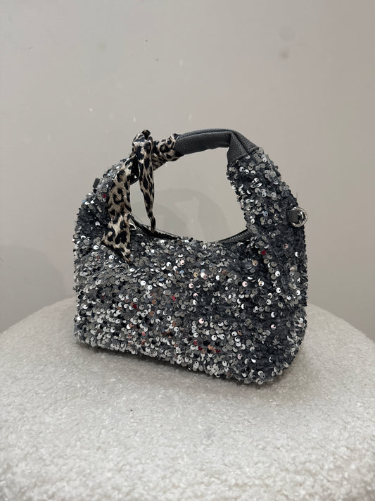 Tasche ‚Glitzer‘ -7548- grau