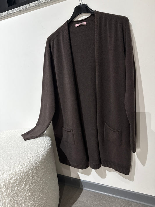 Cardigan -7358- dunkelbraun