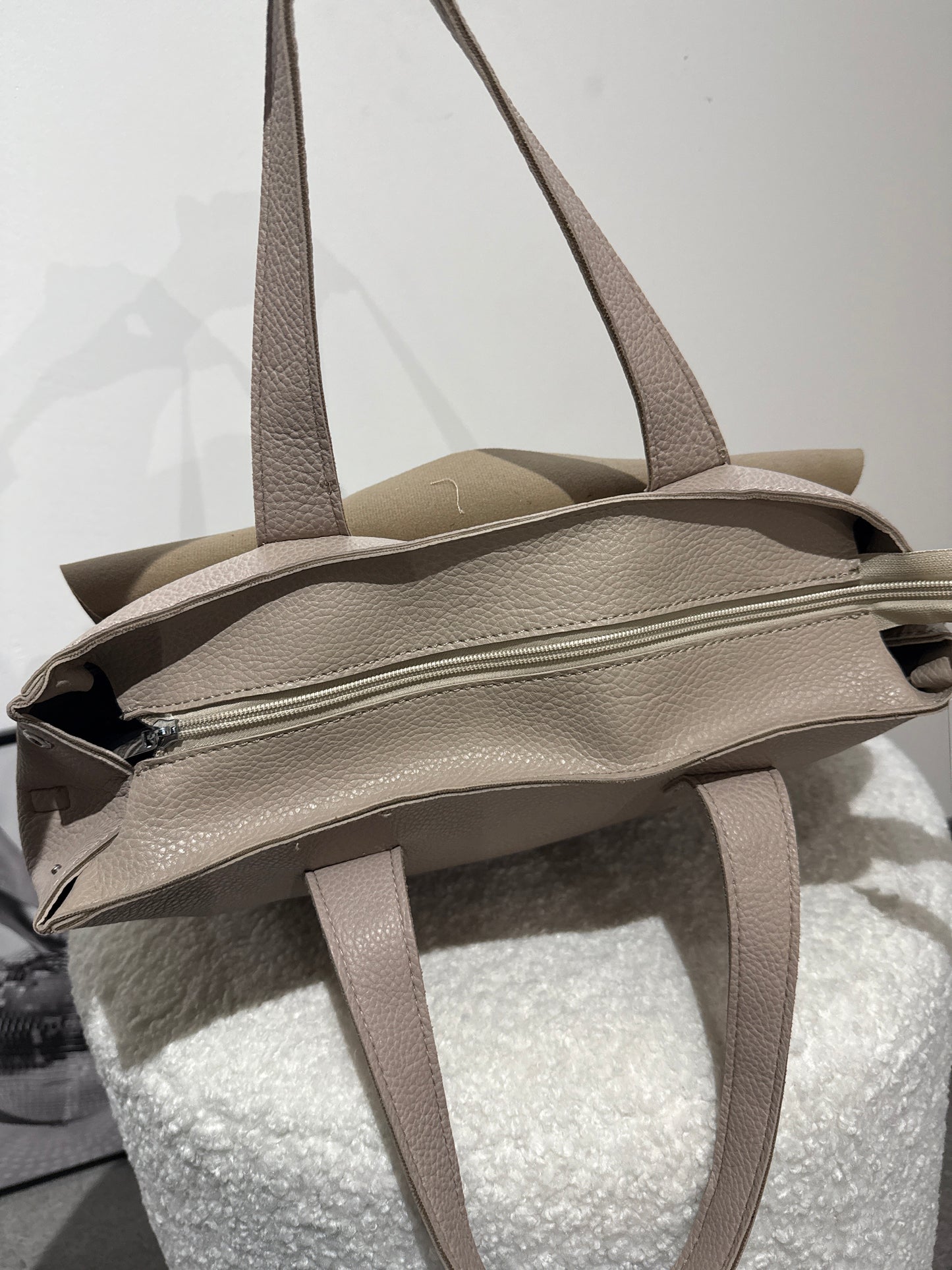 Tasche groß beige -7547-