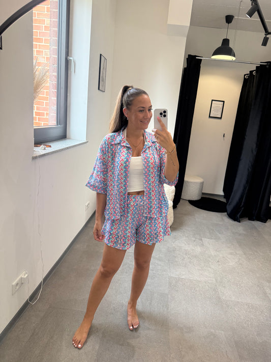 BLUSE -1272- BLAU - Sarahs Modeboutique