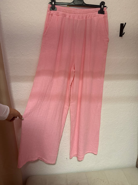 Musselinhose -3922- rosa - Sarahs Modeboutique