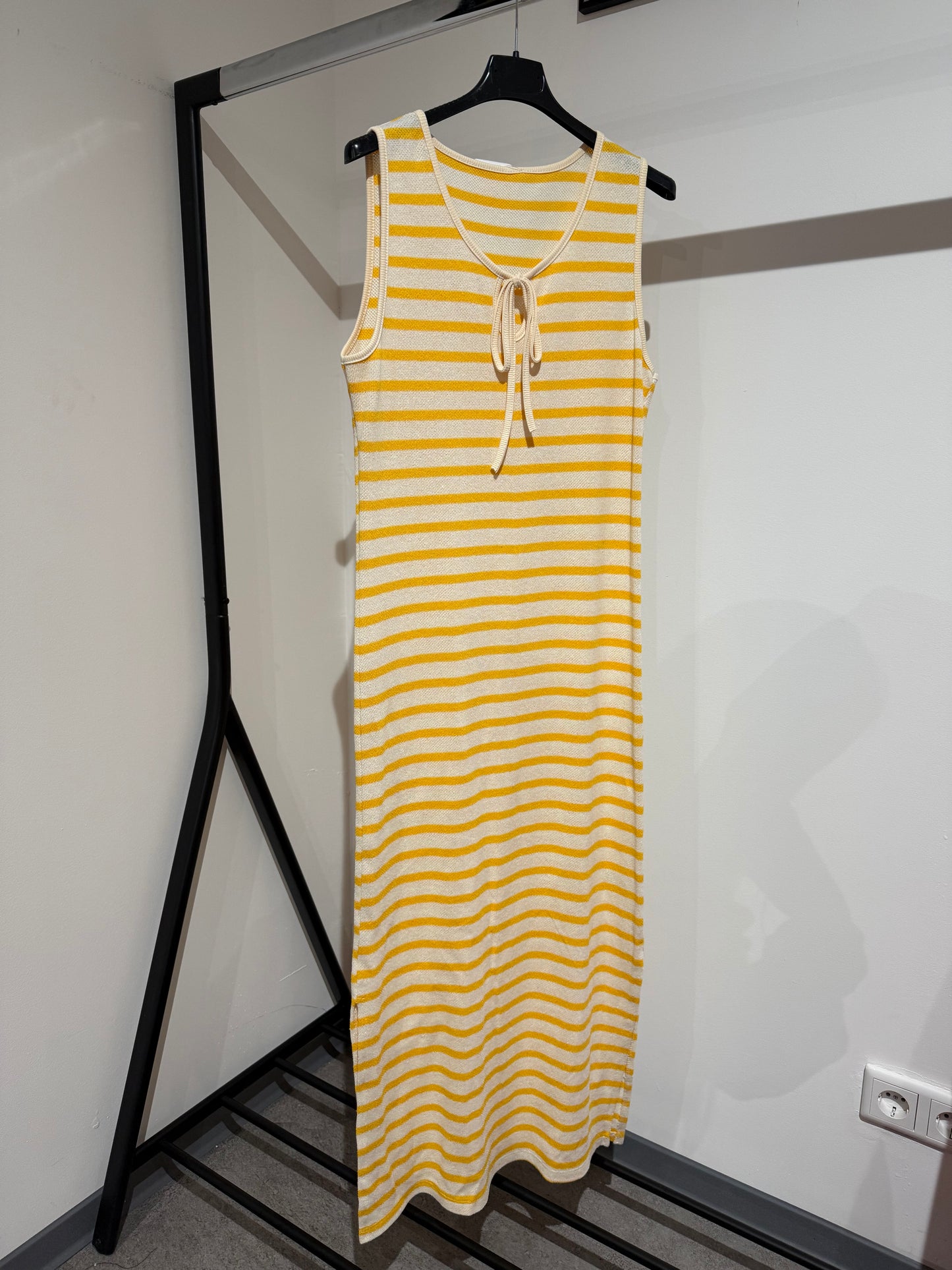 STRICKKLEID GESTREIFT -1473- YELLOW