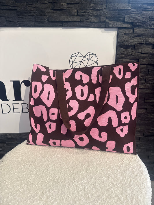 SHOPPER -4460- BRAUN/ROSA - Sarahs Modeboutique