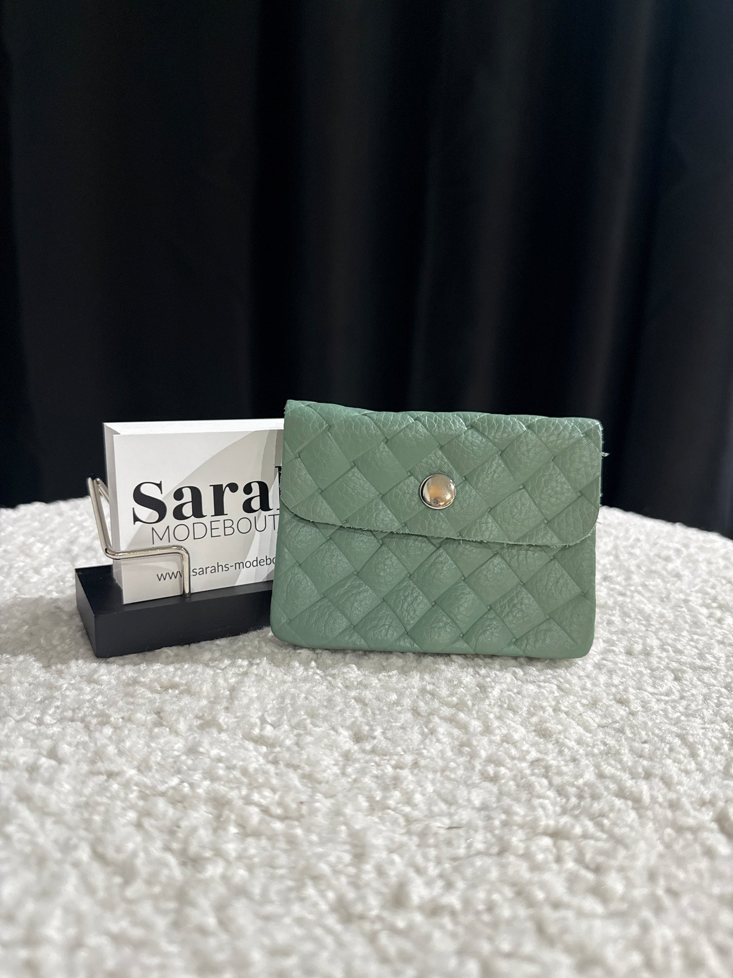 Portmonee Khaki geflochten - Sarahs Modeboutique