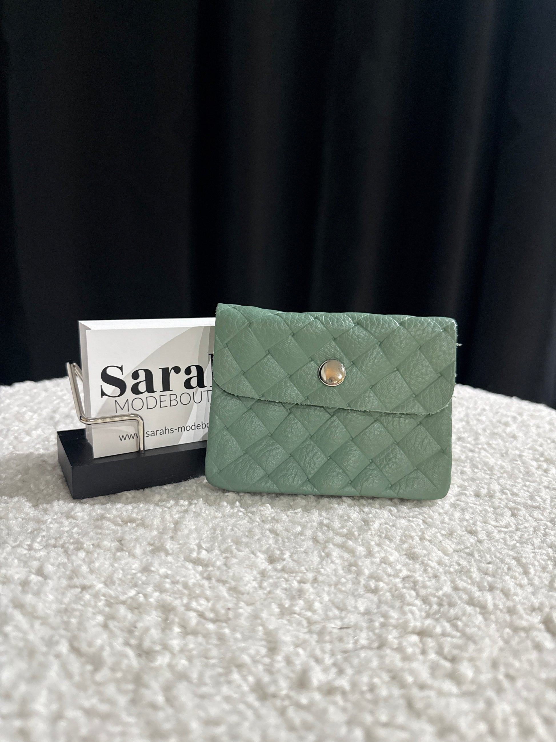 Portmonee Khaki geflochten - Sarahs Modeboutique