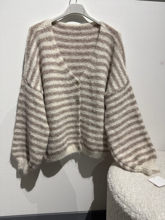 Cardigan -7362- taupe