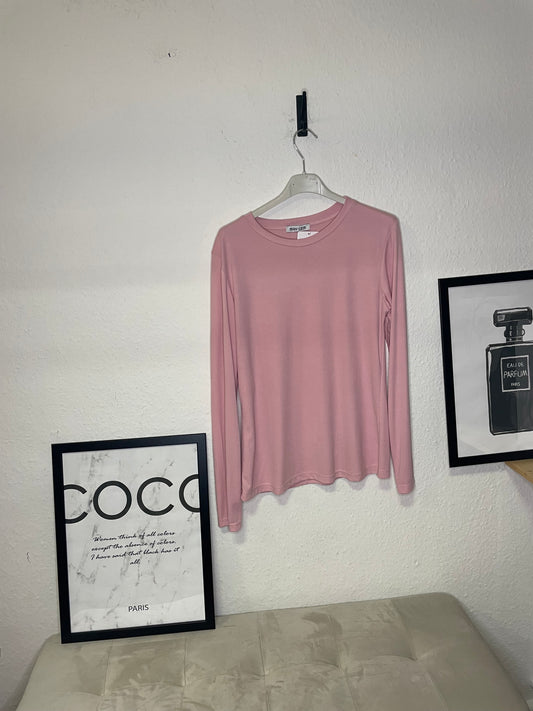 Basic Langarm -4201- rosa - Sarahs Modeboutique