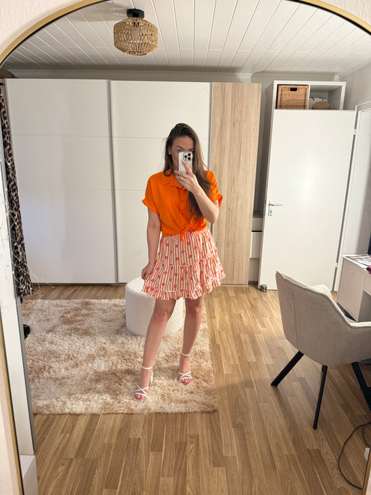 Musselinrock -3902- orange - Sarahs Modeboutique