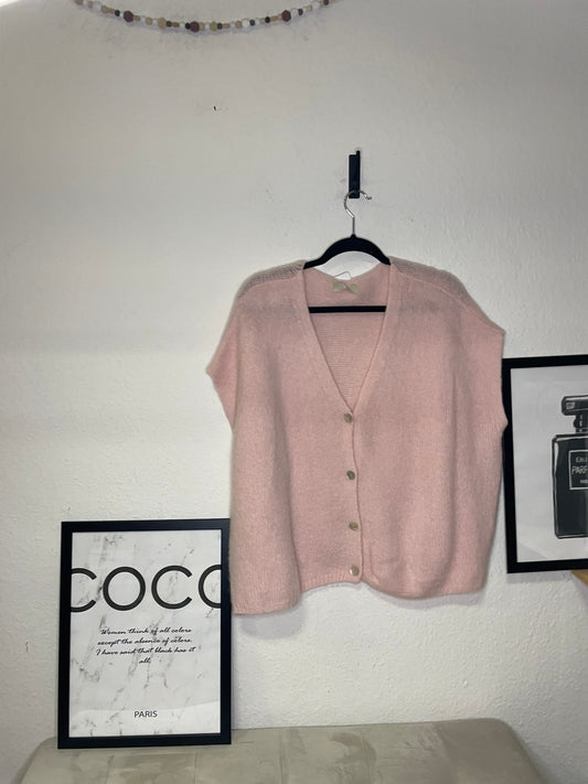 Strick Weste -3905- rosa - Sarahs Modeboutique