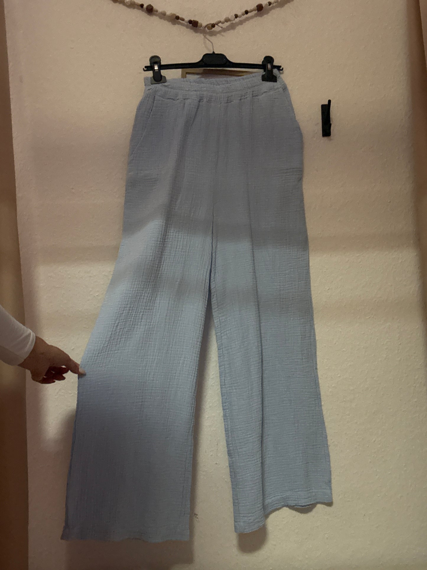 Musselinhose -3922- hellblau - Sarahs Modeboutique