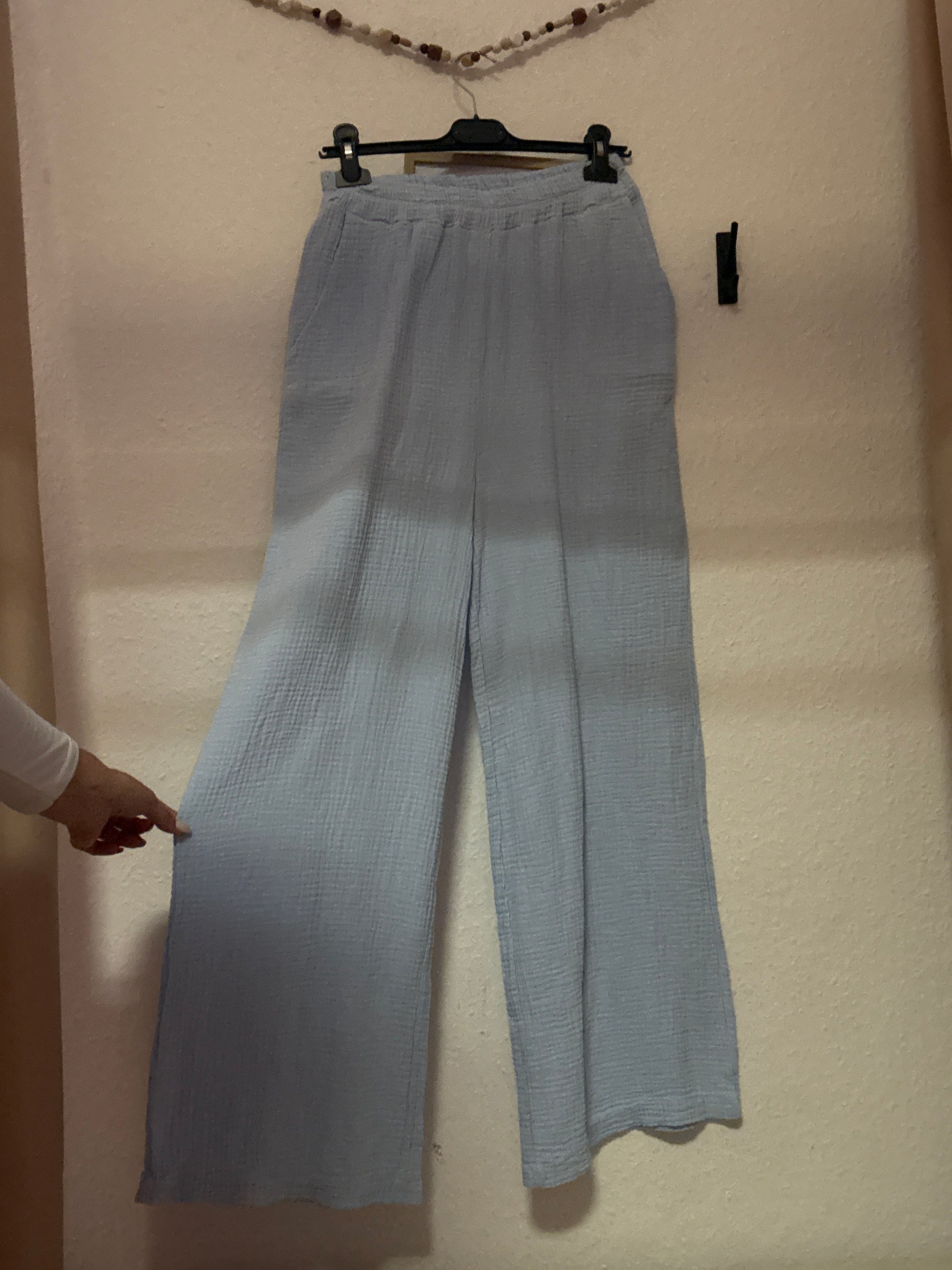 Musselinhose -3922- hellblau - Sarahs Modeboutique
