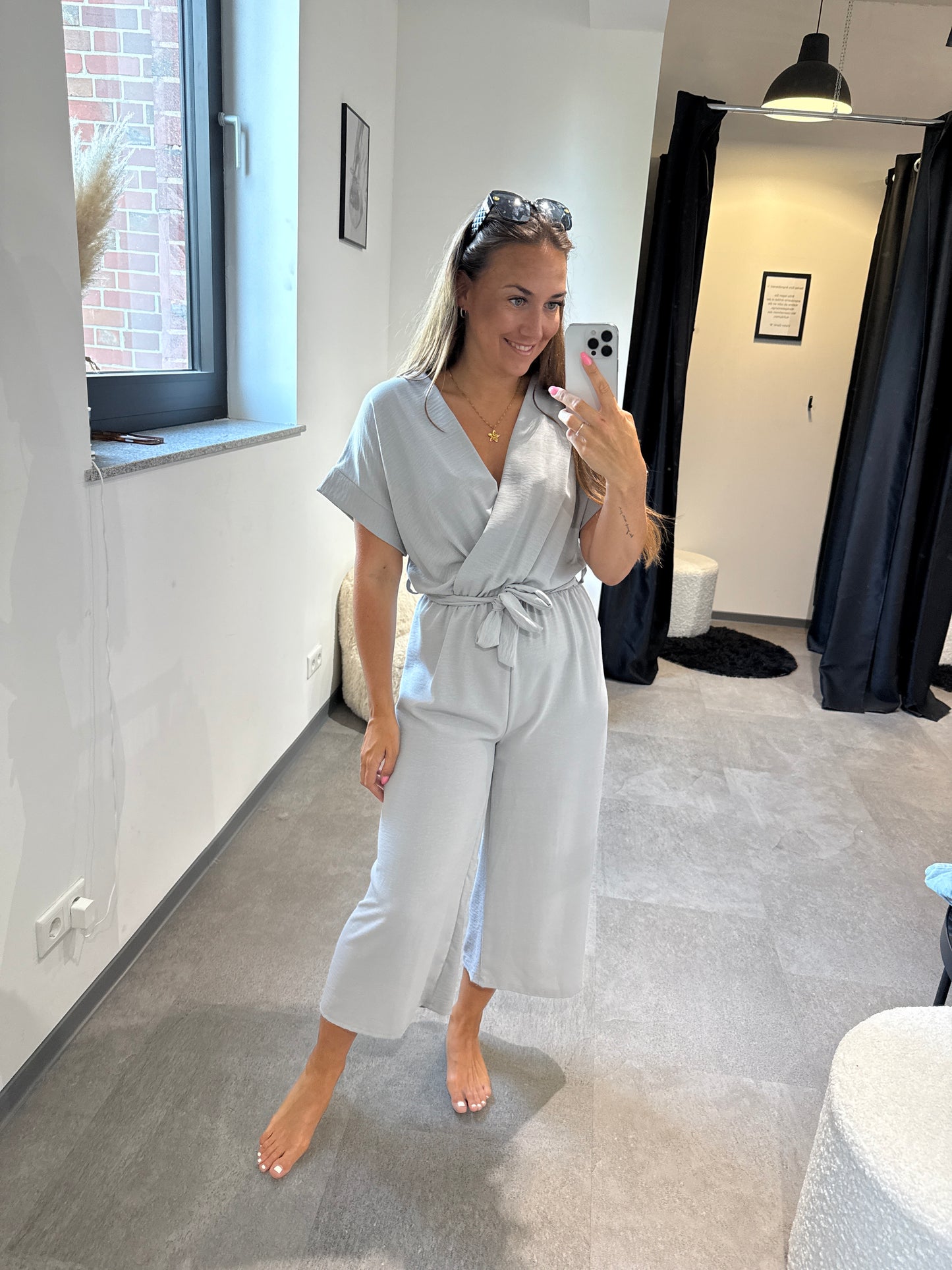 Jumpsuit -1910- hellgrau - Sarahs Modeboutique