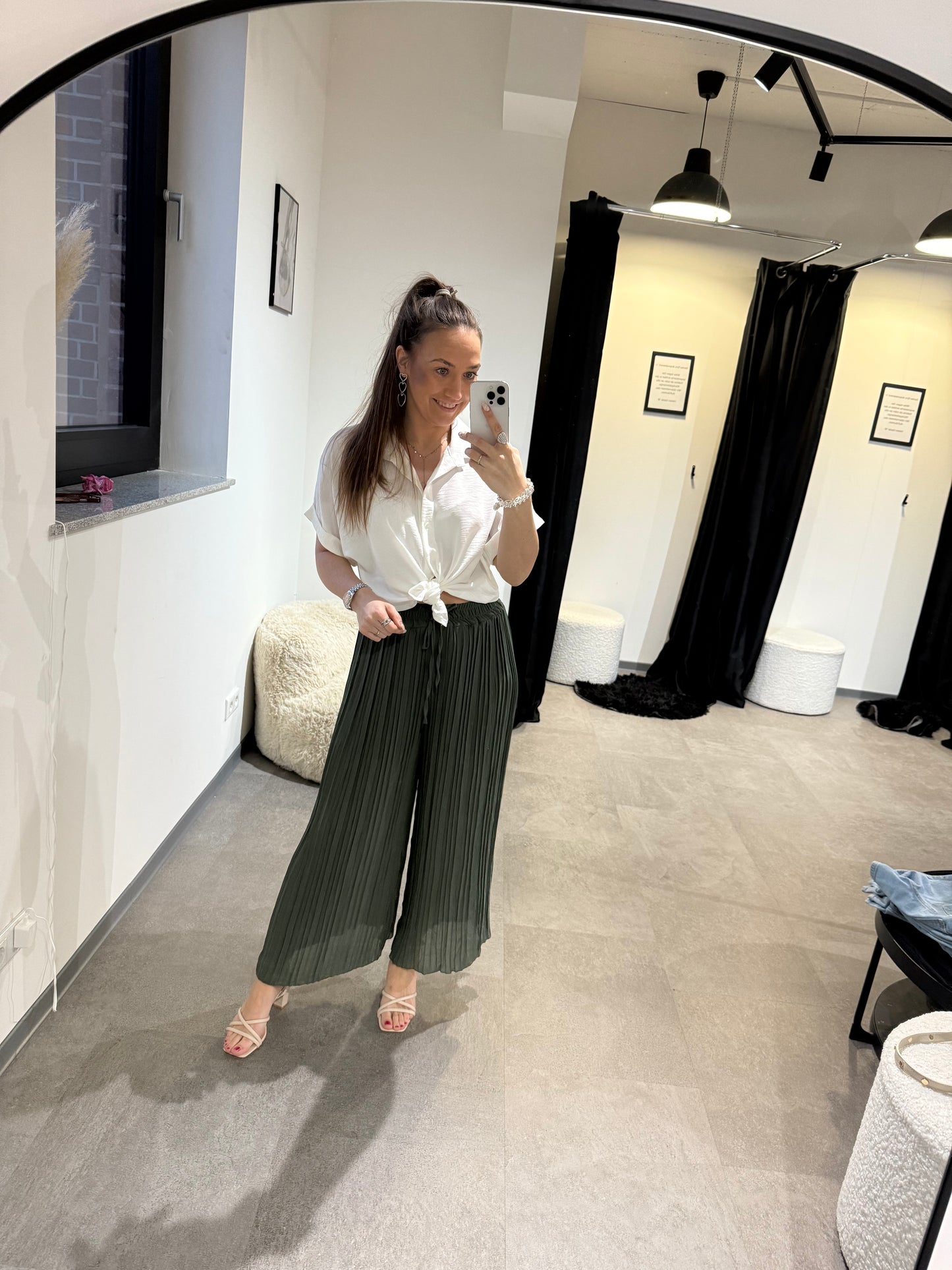 Flatterhose -042- dunkelkhaki - Sarahs Modeboutique