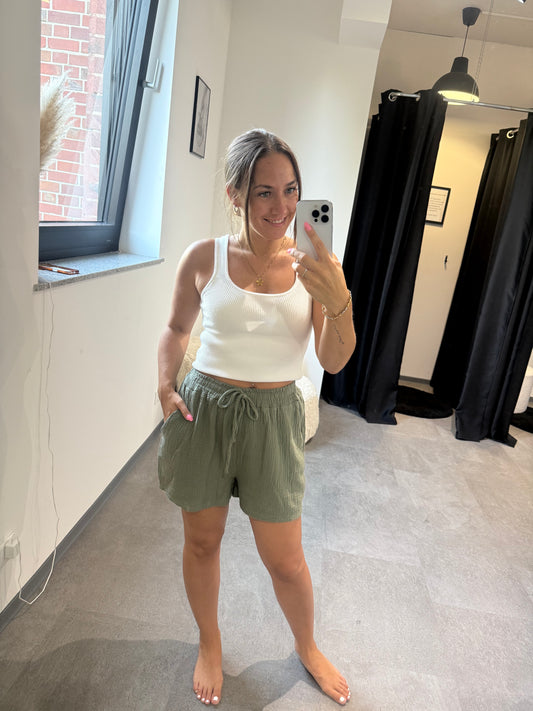 MUSSELINSHORTS -1911- KHAKI