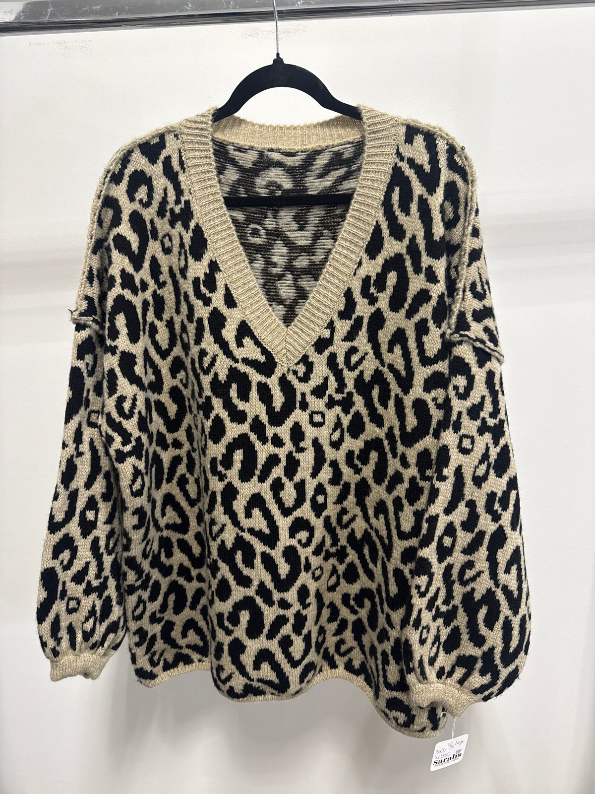 OVERZISE LEO PULLOVER -9009- BEIGE - Sarahs Modeboutique