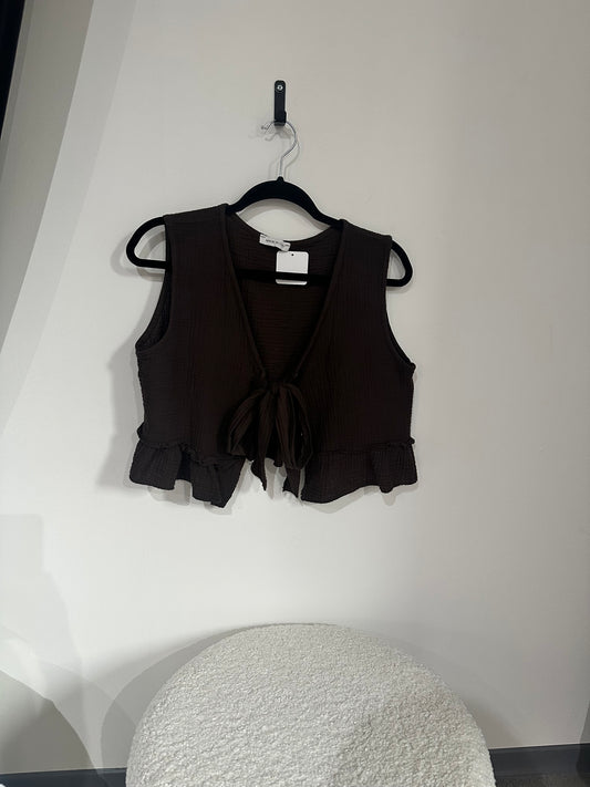 Musselinbluse -4470- braun
