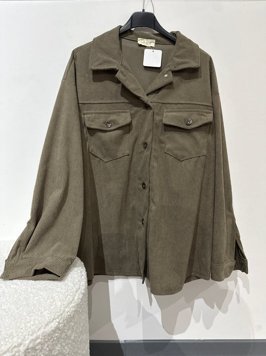 Cord Hemd -1799- taupe