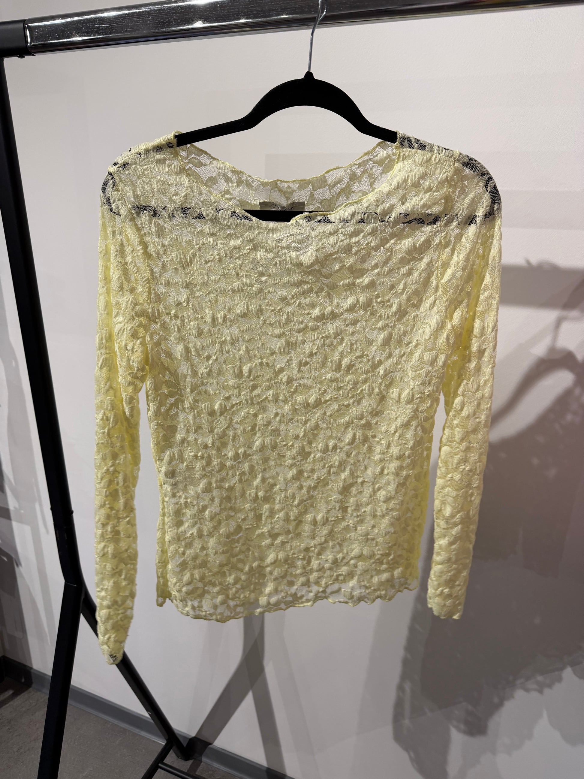 Spitzenshirt -1416- gelb - Sarahs Modeboutique