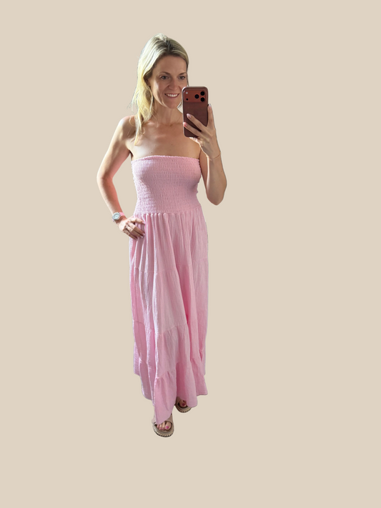 MUSSELINKLEID -1423- ROSA