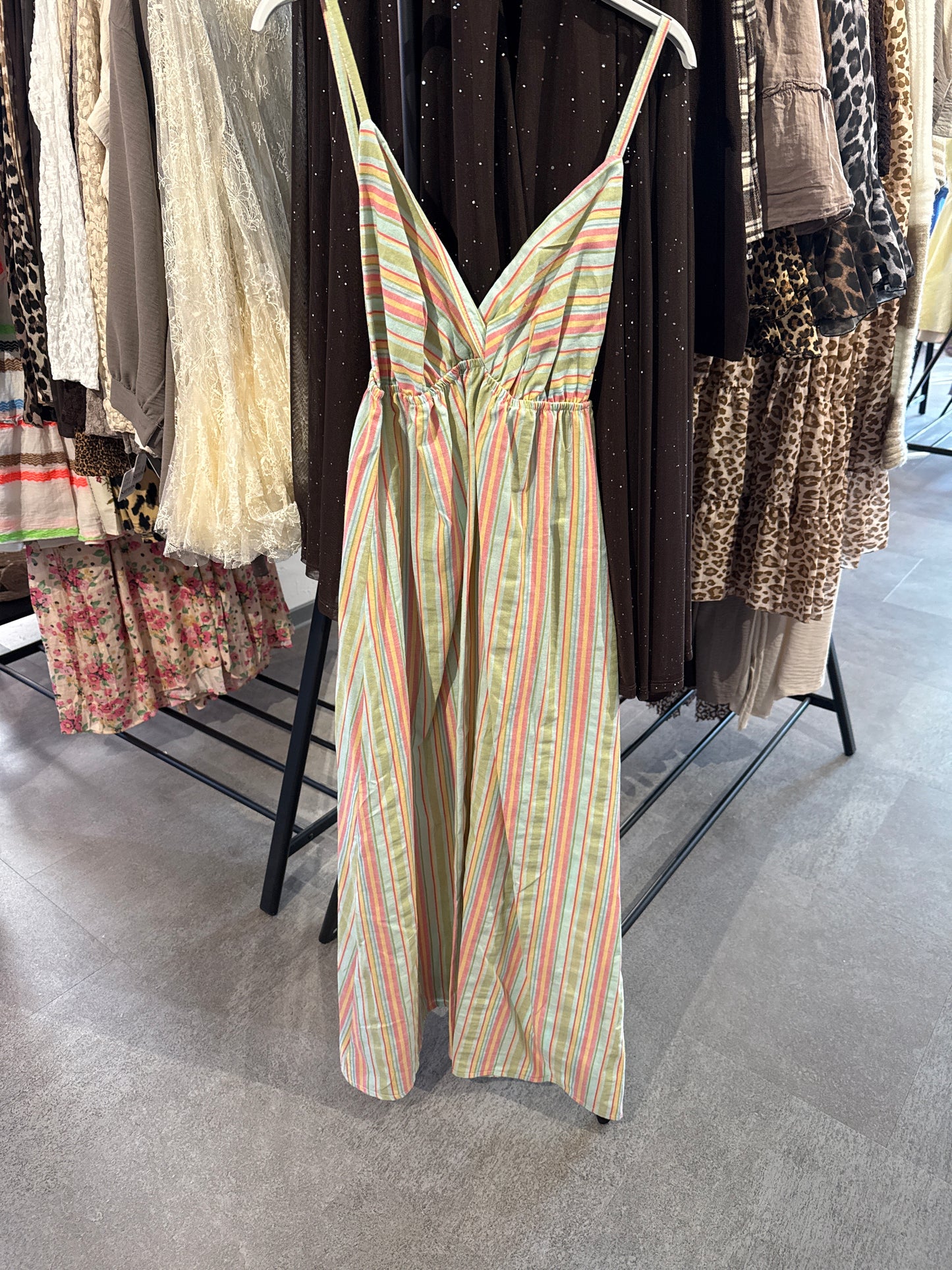 STREIFENKLEID -2225- MINT - Sarahs Modeboutique
