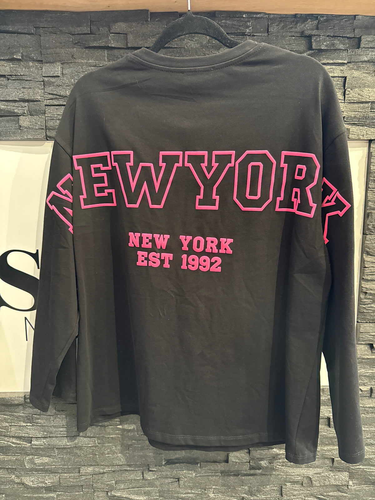 SWEATSHIRT NEW YORK -6002- SCHWARZ