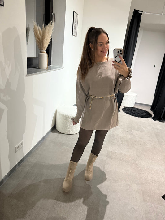 Pullikleid -3611- taupe