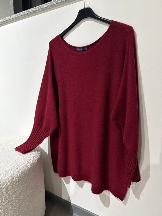 Pulli overzise -7551- Bordeaux