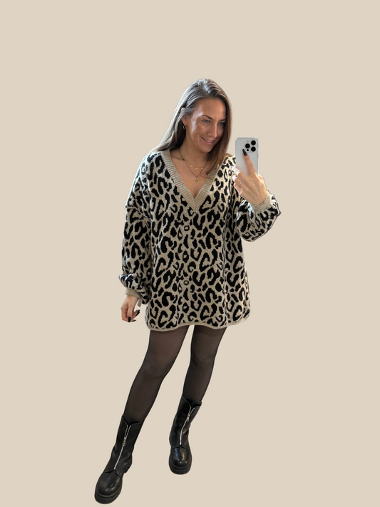 OVERZISE LEO PULLOVER -9009- BEIGE