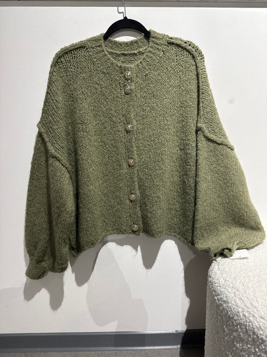 Overzise Pulli -1590- Khaki