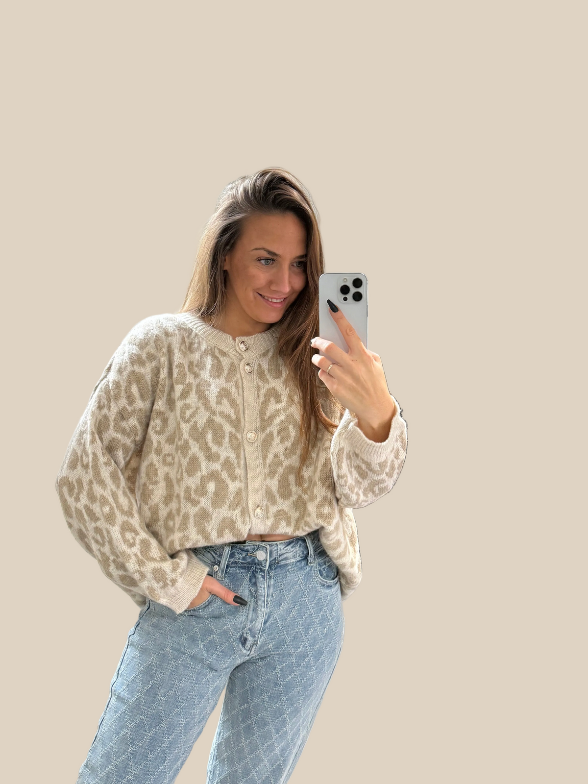 STRICKCARDIGAN LEO -2489- CREME