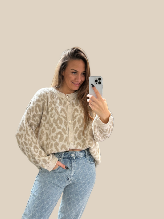 STRICKCARDIGAN LEO -2489- CREME