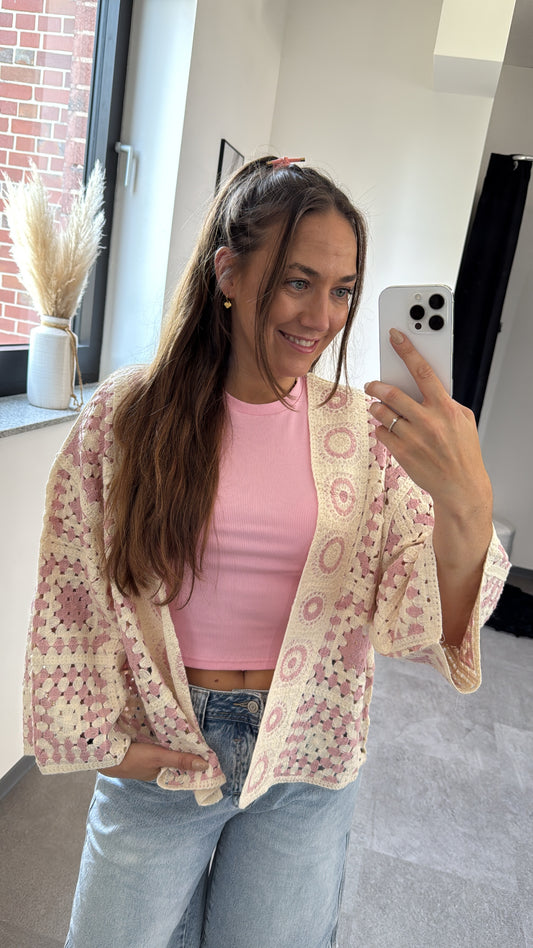 Cardigan -4437- rosa