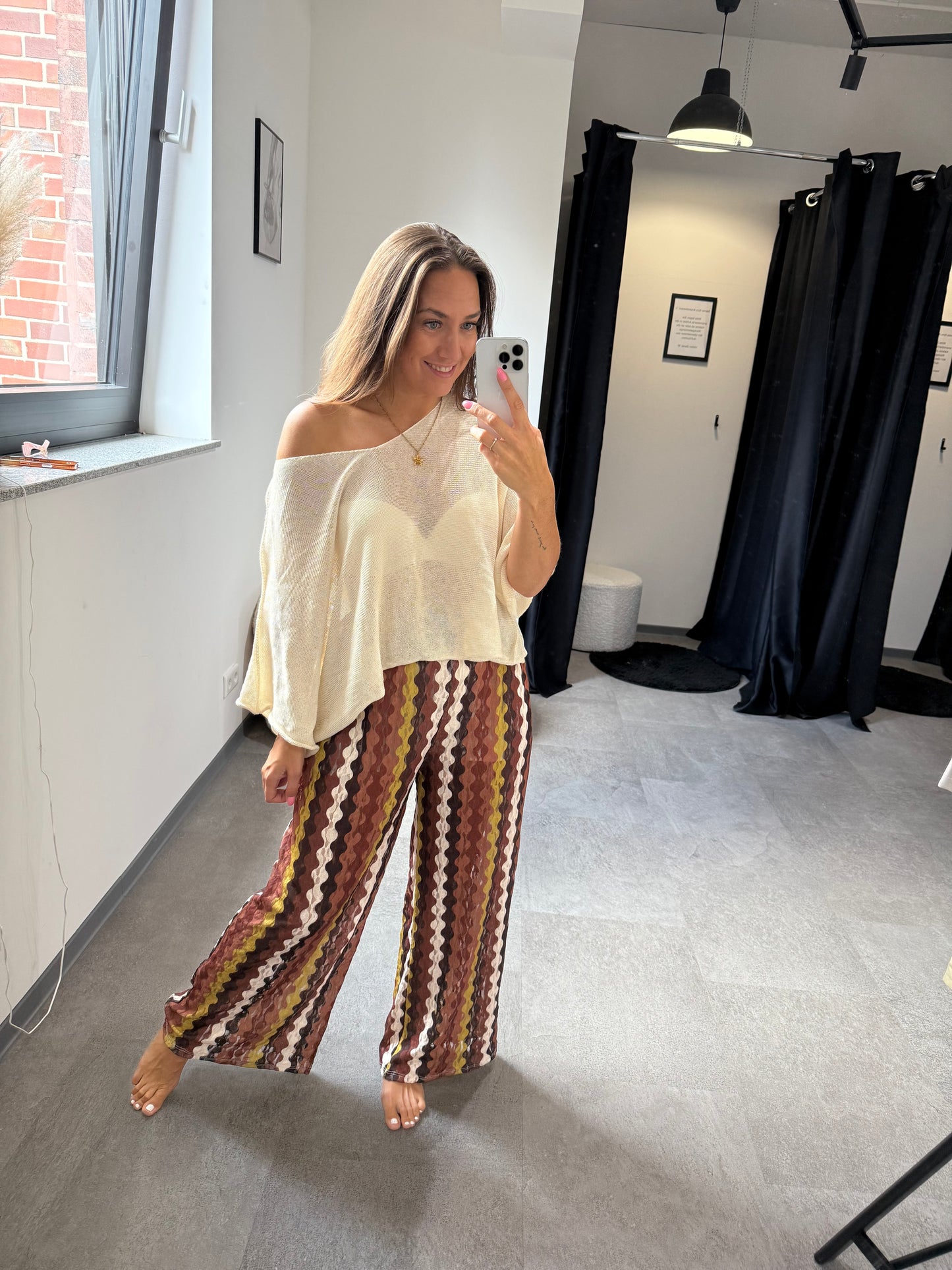 LEICHTER PULLOVER -6000- CREME